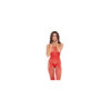 Bodystocking rouge scintillante 